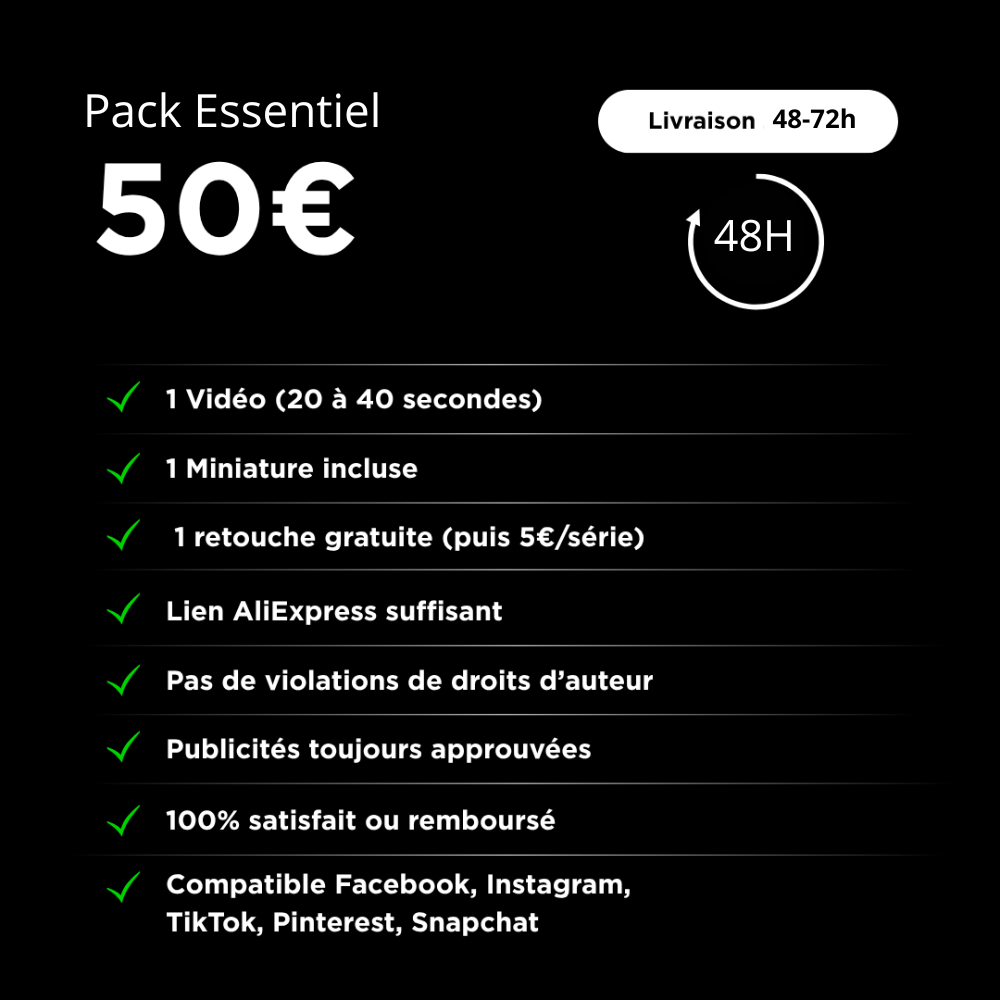 Pack Création Video E-commerce